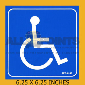DECAL - DISABLED SYMBOL, 6", BLUE