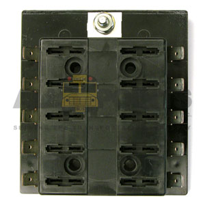 10 POSITION FUSE BLOCK, COMMON FEED