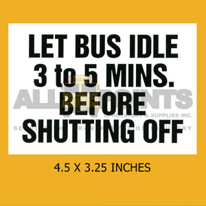 DECAL - LET BUS IDLE...