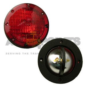 RED WARNING LIGHT ASSEMBLY, SMOOTH LENS