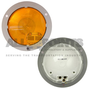 40 SERIES AMBER LIGHT WITH GRAY FLANGE