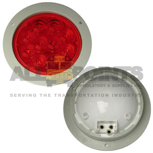 LED 40 STOP/TAIL/TURN LIGHT, RED WITH GRAY FLANGE
