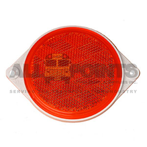 3" ROUND, 2-HOLE REFLECTOR, RED