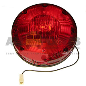 RED WARNING LIGHT ASSEMBLY WITH H3 BULB