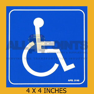 DECAL - DISABLED SYMBOL, 4", BLUE