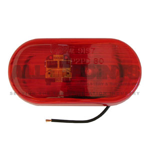 2 BULB OVAL MARKER, RED