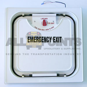 TRANSPEC SAFETY VENT II T1175 BUS EMERGENCY EXIT VENT ALARM OSR CURVED REFLECT 