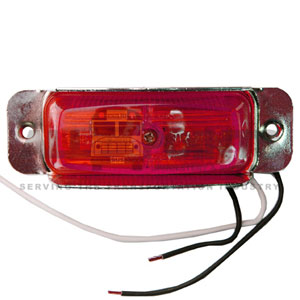 RED RECTANGULAR ASSEMBLY, DUAL BULB